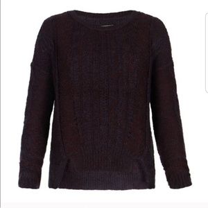 All Saints wool ox blood sweater